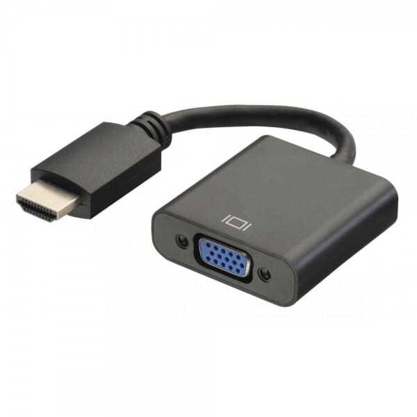 Ewent HDMI naar VGA + 3.5mm Jack Adapter Kabel 0.24m - Zwart